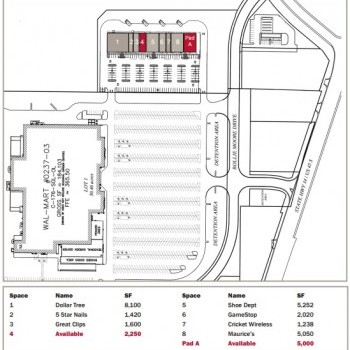 Plan of mall Harrisburg Shoppes