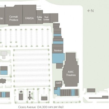 Plan of mall Hawthorne Works Shopping Center