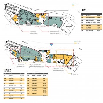 Plan of mall HHLA (The Promenade at Howard Hughes Center)