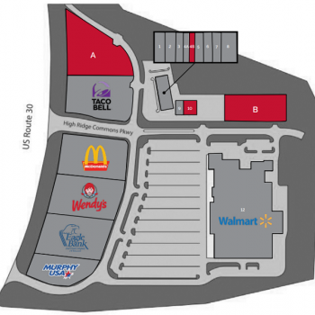 Plan of mall High Ridge Commons