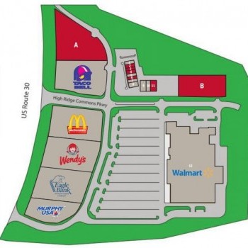 Plan of mall High Ridge Commons