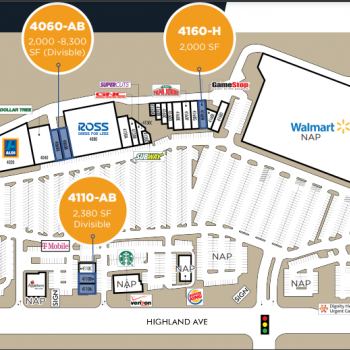Plan of mall Highland Avenue Plaza