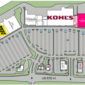Plan of mall Highland Grove Shopping Center