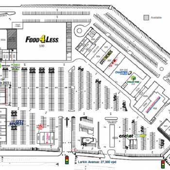 Plan of mall Hillcrest Shopping Center - Crest Hill