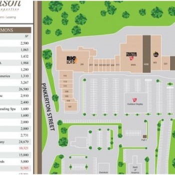 Plan of mall Hood Commons