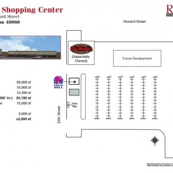 Plan of mall Horizon Outlet Center of Port Huron Shopping Center