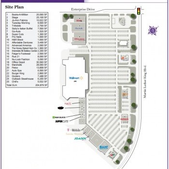 Plan of mall Houma Shopping Center