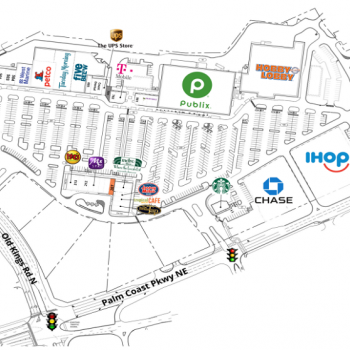 Plan of mall Island Walk Shopping Center - Palm Coast