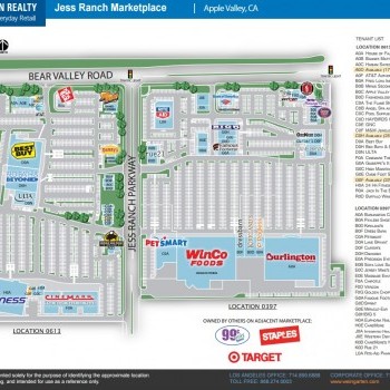 Plan of mall Jess Ranch Marketplace