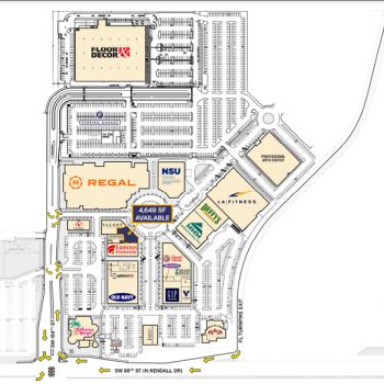 Plan of mall Kendall Village Center