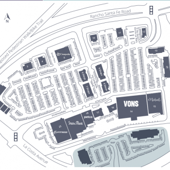 Plan of mall La Costa Town Square