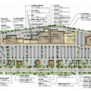 Plan of mall La Habra Marketplace