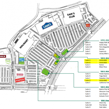 Plan of mall La Habra Westridge Plaza
