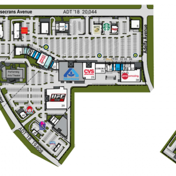 Plan of mall La Mirada Theater Center