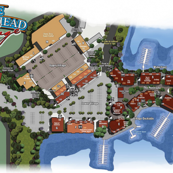 Plan of mall Lake Arrowhead Village