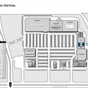 Plan of mall Lake Creek Festival Shopping Center