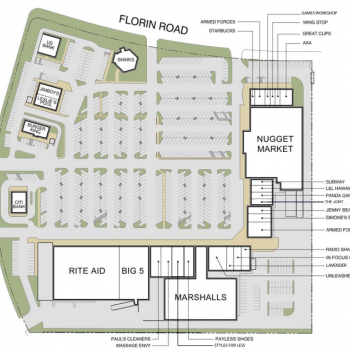 Plan of mall Lake Crest Village