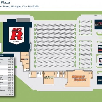 Plan of mall Lake Park Plaza - Indiana