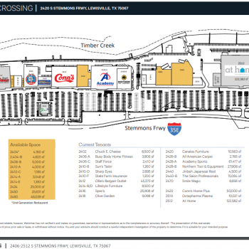 Plan of mall Lakepointe Crossings
