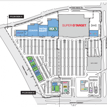Plan of mall Lakepointe Towne Crossing