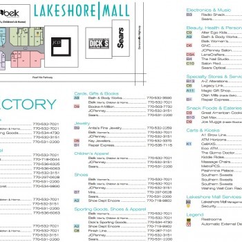 Plan of mall Lakeshore Mall