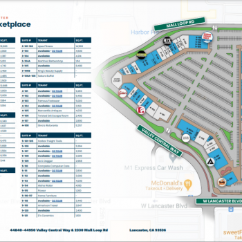Plan of mall Lancaster Marketplace