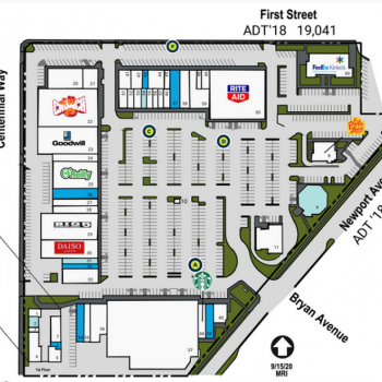 Plan of mall Larwin Square