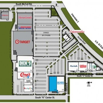 Plan of mall Las Tiendas Plaza McAllen