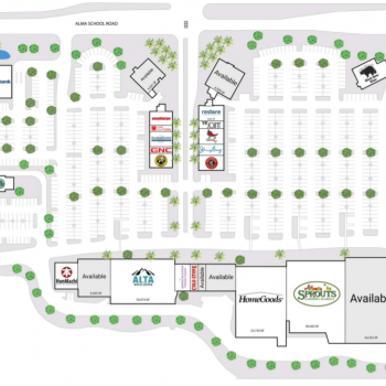 Plan of mall Las Tiendas Village