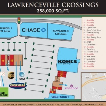 Plan of mall Lawrenceville Crossings
