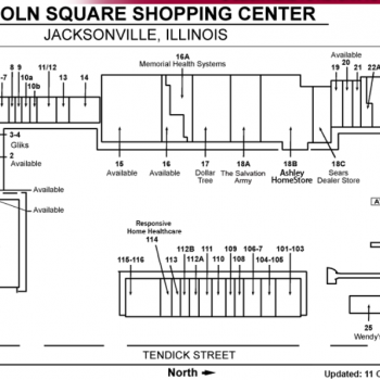 Plan of mall Lincoln Square - Jacksonville