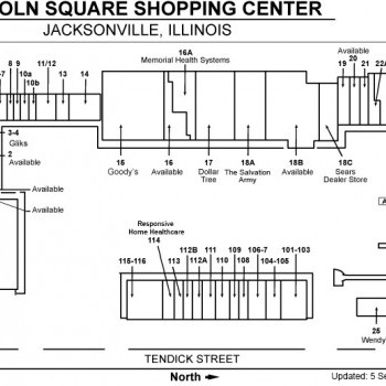 Plan of mall Lincoln Square - Jacksonville
