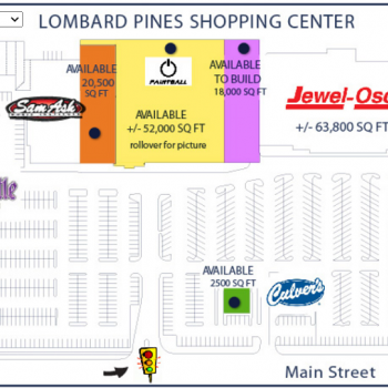 Plan of mall Lombard Pines Plaza