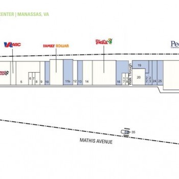 Plan of mall Manassas Shopping Center