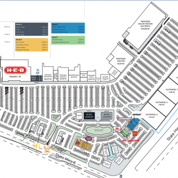 Plan of mall Manvel Town Center