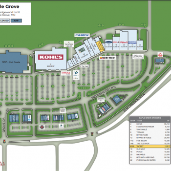 Plan of mall Maple Grove Crossing