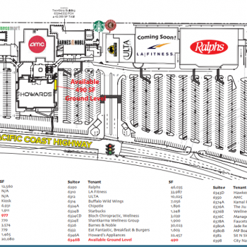 Plan of mall Marina Pacifica Mall