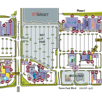 Plan of mall Market East Shopping Center