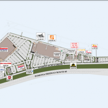 Plan of mall Market Place at Monterey Park