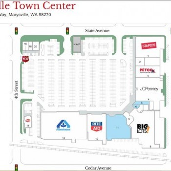 Plan of mall Marysville Town Center