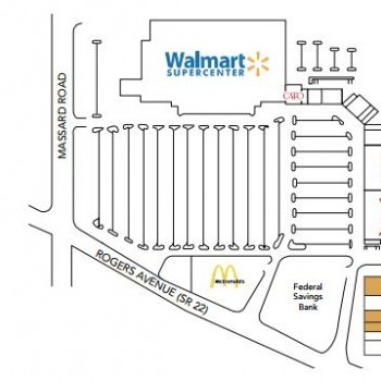 Plan of mall Massard Crossing