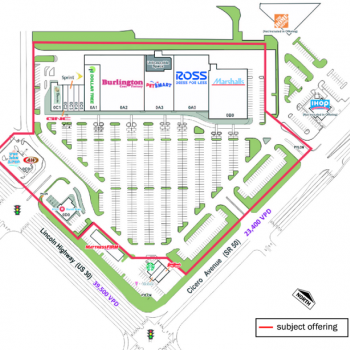 Plan of mall Matteson Center