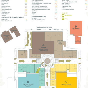 Plan of mall Maui Mall