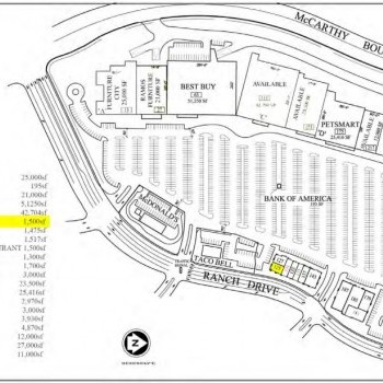 Plan of mall McCarthy Ranch