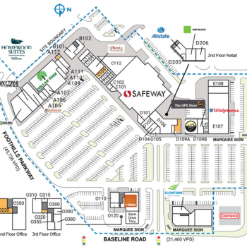 Plan of mall Meadows On the Parkway