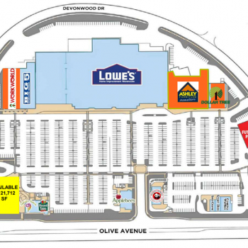 Plan of mall Merced Marketplace