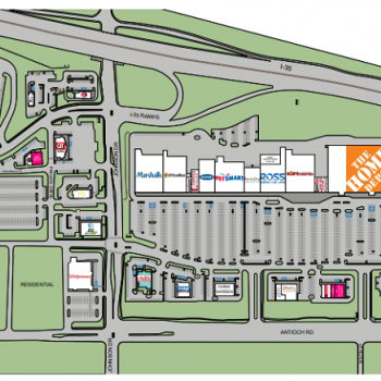 Plan of mall Merriam Town Center - Merriam Village