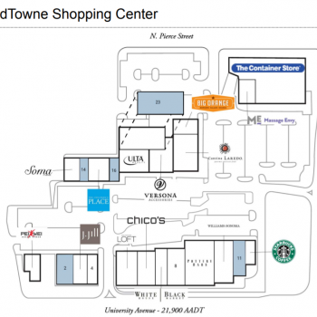 Plan of mall MidTowne Little Rock