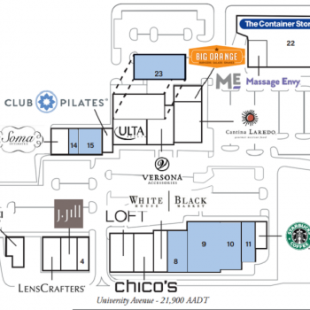 Plan of mall Midtowne Shopping Center