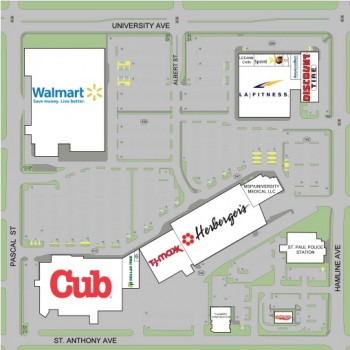 Plan of mall Midway Marketplace